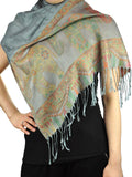 NYFASHION101 Women's Large Soft Embroidered Elephant Scarf Shawl Wrap