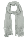 NYFASHION101 Fashionable Sparkly Glitter Thread Lightweight Tassel Scarf