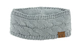 C.C Sparkly Sequin Winter Warm Cable Knit Fuzzy Lined Ear Warmer Headband