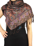 NYFASHION101 Women's Large Soft Paisley Floral Pattern Scarf Shawl Wrap