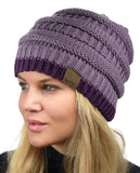 Trendy Warm Chunky Soft Stretch Cable Knit Beanie Skully