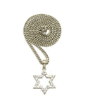 Stone Stud Hollow Star Micro Pendant - Multiple options