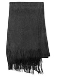 NYFASHION101 Fashionable Sparkly Glitter Thread Lightweight Tassel Scarf