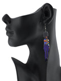 Women's Exquisite African Ebony Model Dangle Pierced Earrings, Multi Outfit