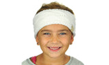 C.C Children's Kids' Warm Cable Knit Fuzzy Lined Ear Warmer Headband