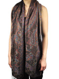 NYFASHION101 Women's Large Soft Paisley Floral Pattern Scarf Shawl Wrap