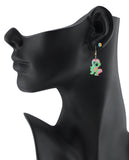Women's Rainbow Youthful Enamel Pony Stud and Dangle Earrings
