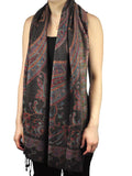 NYFASHION101 Women's Large Soft Paisley Floral Pattern Scarf Shawl Wrap