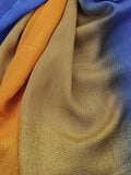 NYFASHION101 Women's Multicolor Sheer Metallic End Scarf Shawl Wrap