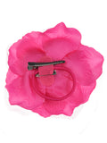 Women's Multifunction Rose Flower Sheer Petal Brooch Pin Hair Tie Clip
