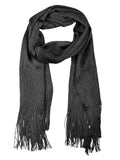 NYFASHION101 Fashionable Sparkly Glitter Thread Lightweight Tassel Scarf