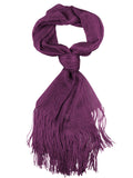 NYFASHION101 Fashionable Sparkly Glitter Thread Lightweight Tassel Scarf