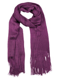 NYFASHION101 Fashionable Sparkly Glitter Thread Lightweight Tassel Scarf