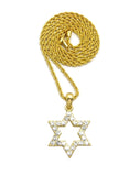 Stone Stud Hollow Star Micro Pendant - Multiple options