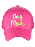 C.C Ponycap Color Changing Embroidered Quote Adjustable Trucker Baseball Cap, Dog Mom