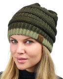 Trendy Warm Chunky Soft Stretch Cable Knit Beanie Skully