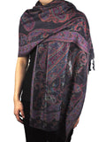 NYFASHION101 Women's Large Soft Paisley Floral Pattern Scarf Shawl Wrap