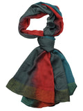 NYFASHION101 Women's Multicolor Sheer Metallic End Scarf Shawl Wrap