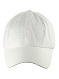 D&Y Unisex Snow Washed Distressed Cotton Twill Precurved Bill Baseball Cap