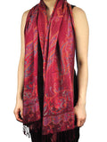 NYFASHION101 Women's Large Soft Paisley Floral Pattern Scarf Shawl Wrap