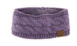 C.C Sparkly Sequin Winter Warm Cable Knit Fuzzy Lined Ear Warmer Headband