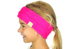 C.C Children's Kids' Warm Cable Knit Fuzzy Lined Ear Warmer Headband