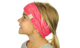 C.C Children's Kids' Warm Cable Knit Fuzzy Lined Ear Warmer Headband
