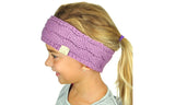 C.C Children's Kids' Warm Cable Knit Fuzzy Lined Ear Warmer Headband