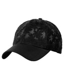 C.C Women's Floral Lace Panel Vented Adjustable Precurved Baseball Cap Hat