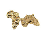 Nugget Africa Design Stud Earrings in Polished Gold-Tone XE1090G