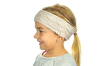 C.C Children's Kids' Warm Cable Knit Fuzzy Lined Ear Warmer Headband