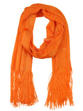 NYFASHION101 Fashionable Sparkly Glitter Thread Lightweight Tassel Scarf