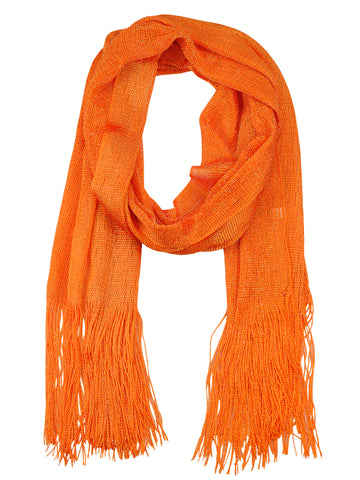 NYFASHION101 Fashionable Sparkly Glitter Thread Lightweight Tassel Scarf