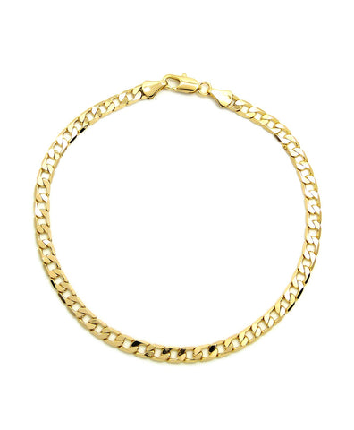 Women's 4.5mm 10" Cuban Chain Anklet in Gold-Tone