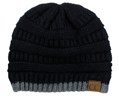 Trendy Warm Chunky Soft Stretch Cable Knit Beanie Skully