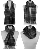 D&Y Unisex Classic Softer Than Cashmere Plaid Fringe End Scarf