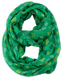 D&Y Women's St. Patrick's Day Lucky Clover Sheer Infinity Loop Scarf