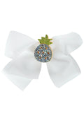 NYFASHION101 Toddlers' Girls' Sequin Pineapple Grosgrain Ribbon Bow Alligator Clip