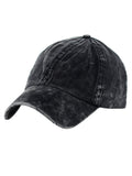 D&Y Unisex Snow Washed Distressed Cotton Twill Precurved Bill Baseball Cap