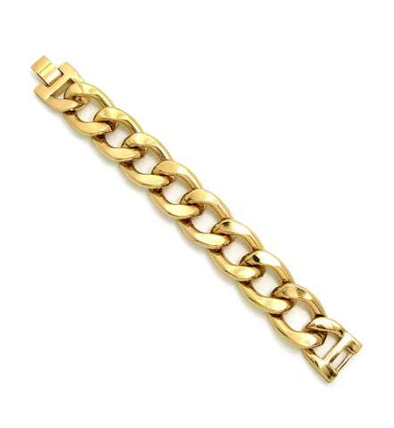 Celebrity Style 24mm 8.5" Cuban Link Chain Bracelet in Gold-Tone