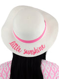 C.C Children's Weaved Crushable Beach Embroidered Quote Flop Brim Sun Hat
