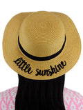 C.C Children's Weaved Crushable Beach Embroidered Quote Flop Brim Sun Hat