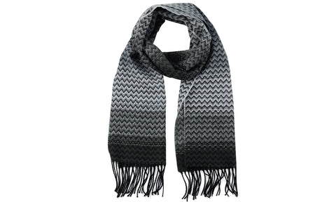 D&Y Unisex Classic Softer Than Cashmere Chevron Fringe End Scarf