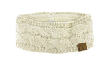 C.C Sparkly Sequin Winter Warm Cable Knit Fuzzy Lined Ear Warmer Headband