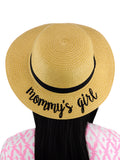 C.C Children's Weaved Crushable Beach Embroidered Quote Flop Brim Sun Hat