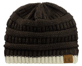 Trendy Warm Chunky Soft Stretch Cable Knit Beanie Skully
