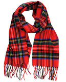 D&Y Unisex Classic Softer Than Cashmere Plaid Fringe End Scarf