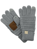 C.C. Kids' Children's Cable Knit Warm Anti-Slip Touchscreen Texting Gloves