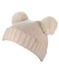 C.C Kids' Children's Double Ear Soft Pom Fuzzy Lined Cuff Beanie Cap