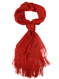 NYFASHION101 Fashionable Sparkly Glitter Thread Lightweight Tassel Scarf